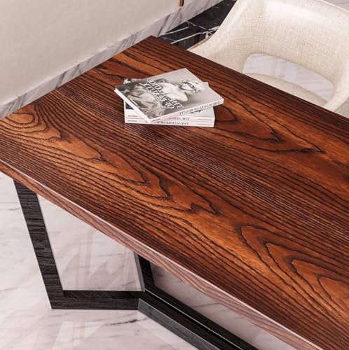 Livelynine 15.8X197 Textured Mahogany Wood Contact Paper for Desk Kitchen Countertops Peel and Stick Table Top Covers Self Adhesive Wood Veneer Sheets Red Cherry Wood Vinyl Wrap for Cabinet Covering - size: 15.8" x 197"