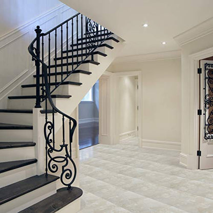 Nexus Peel & Stick Vinyl Floor Tiles, 20-Pack, 12 x 12 in, White - color: White Slate, style: Marble look