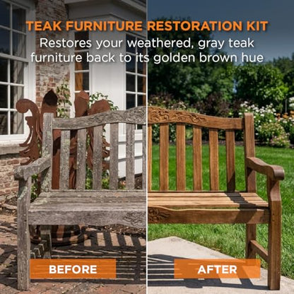 DITEC Outdoor Wood Furniture Care Kit, Cleaner Brightener Nano-Protector