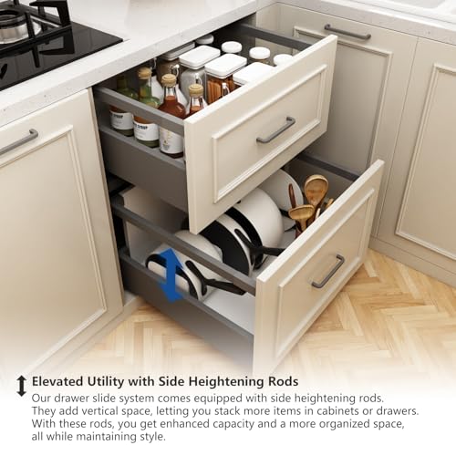 VADANIA 16" Undermount Drawer Slide Set with Side Panels - size: 16 Inch, style: Drawer System