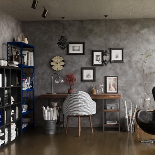 Bumoo Wide Concrete Wallpaper Peel and Stick 32×354Inch Gray Sliver Contact Paper Vinyl Self Adhesive Removable Limewash Large Waterproof Cement Glossy PVC for Garage Basement Condo Renovation - size: 32" x 354"