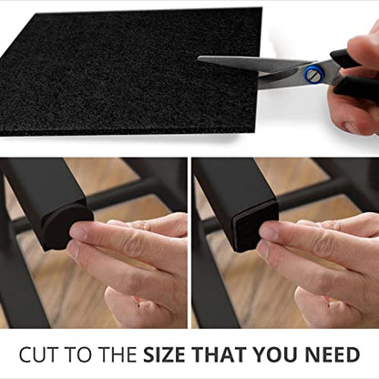 Felt Furniture Pads X-PROTECTOR 10 PCS - Premium 8” x 6” x 1/5” Heavy Duty - color: Black, size: 8” x 6”