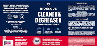 Bioesque Heavy Duty Multi-Surface Cleaner & Degreaser Concentrated Professional Formula, 32 Fl Oz (Pack of 1) - size: 32 Fl Oz (Pack of 1)