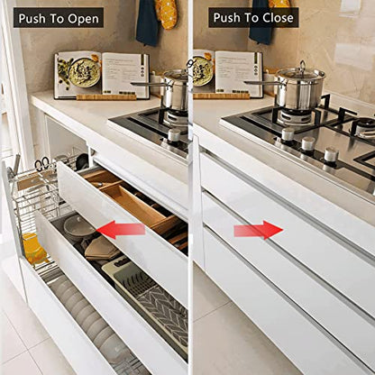 Push to Open Door Latch, 10 Pack Magnetic Push Latches, Adhesive Heavy Duty Touch Latch Hardware for Push to Open, Magnetic Door Catch for Cabinet Drawer Wardrobe Kitchen Door - size: Single Push Catch
