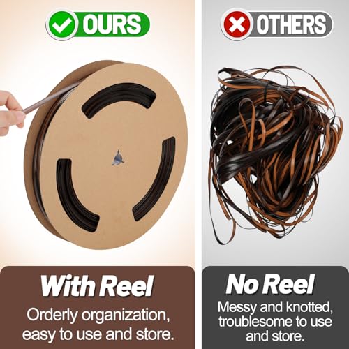 Biggun 230ft Wicker Repair Kit with Tangle-Free Reel, Premium New Materials - color: Graduated Dark Brown, size: 230ft