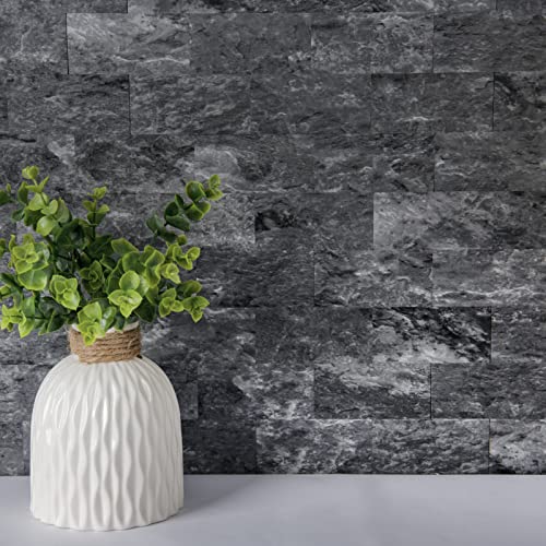 Art3d Peel and Stick Backsplash, Stick on Wall Tile, 10-Pack, Dark Granite - color: Dark-granite