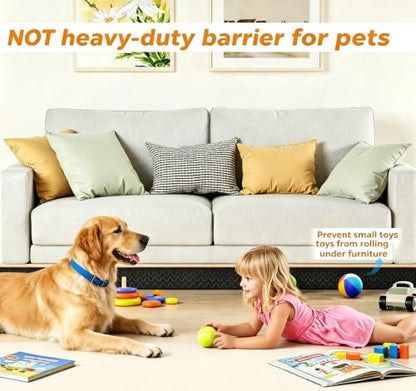 Under Couch Blocker 3" x 13 ft, Elastic Sofa Gap Bumper for Straight-Leg - size: Small