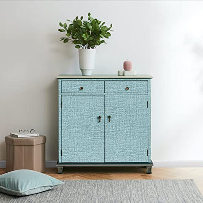 Teal Wallpaper Grasscloth Peel and Stick Wallpaper 17.7in x 393in - color: Teal, size: 17.7" x 393.7"