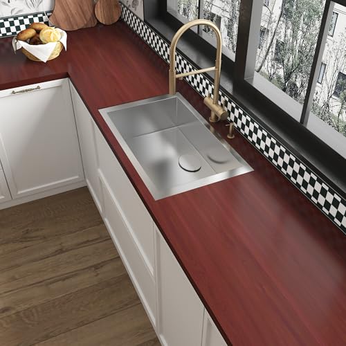 JSEVEM 16"×118" Cherry Wood Wallpaper Peel and Stick Red Brown Wood Grain Contact Paper Waterproof Mahogany Wood Wallpaper Adhesive Vinyl Wrap Furniture Stickers for Kitchen Cabinets Table Countertops - color: Red Brown, size: 16" x 118"