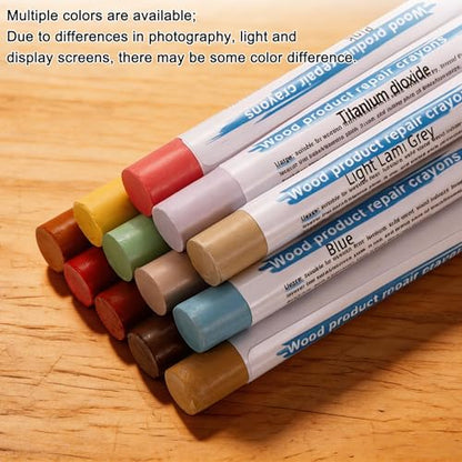 uxcell 3Pcs Wood Filler Sticks, Wax Crayons, 3 Colors Black Brown Series - color: Black Brown Series