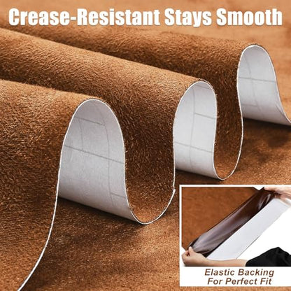 Suede Fabric Car Vinyl Wrap Sticker Sheet, 12"x60", Brown - color: Brown, size: 12" x 60"