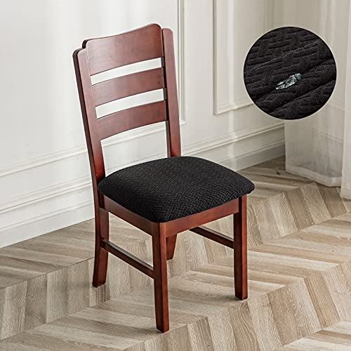 Genina Waterproof Seat Covers for Dining Room Chair Cover Set of 6 - color: Black, size: 15-19in Waterproof