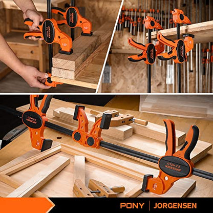 JORGENSEN E-Z Hold 2-Pack 12" 300LBS Load Indicator Woodworking Bar Clamps