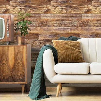 Yun-aeon Natural Wood-Brown Contact Paper Peel and Stick Wallpaper - color: Natural Wood-brown, size: 17.3" x 80"