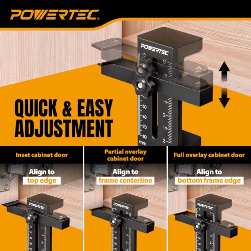 POWERTEC Cabinet Door Mounting Jig for Upper Wall Cabinets (72426) - style: Cabinet Door Mounting Jig