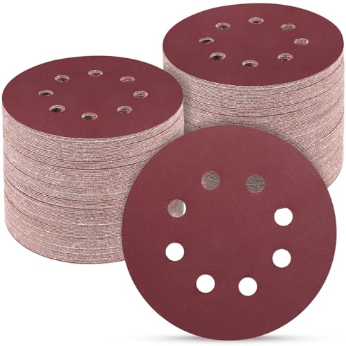 100PCS 5 Inch Sanding Discs 600 Grit Sandpaper for Orbital Sander - style: Aluminum oxide