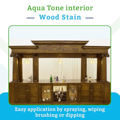 Aqua Tone Water-Based Wood Stain (Honey Maple, 5 Gallon) - color: Honey Maple, size: 5 Gallon