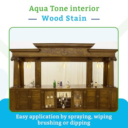 Aqua Tone Water-Based Wood Stain (Honey Maple, 5 Gallon) - color: Honey Maple, size: 5 Gallon