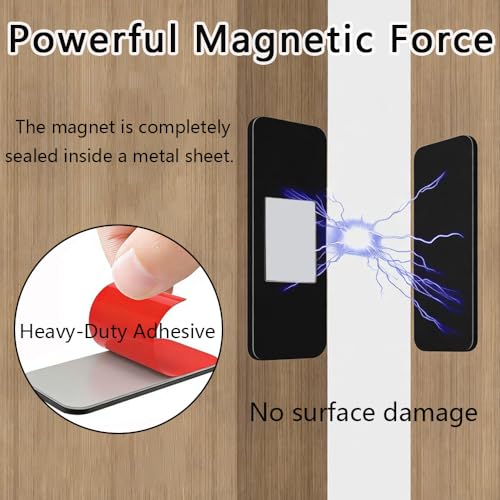 5 Sets Ultra Thin Magnetic Cabinet Catch,No-Drill Adhesive Drawer Magnets