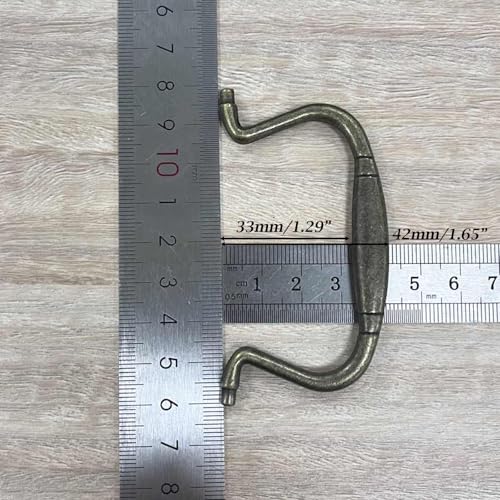 5Pcs 3-inch Bail Pulls Antique Handle for Drawer Dresser Cabinet
