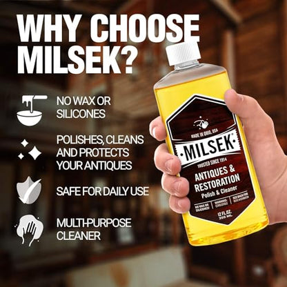Milsek Antiques & Restoration Wood Polish 12 oz - style: 12 Fl Oz (1 Pack)
