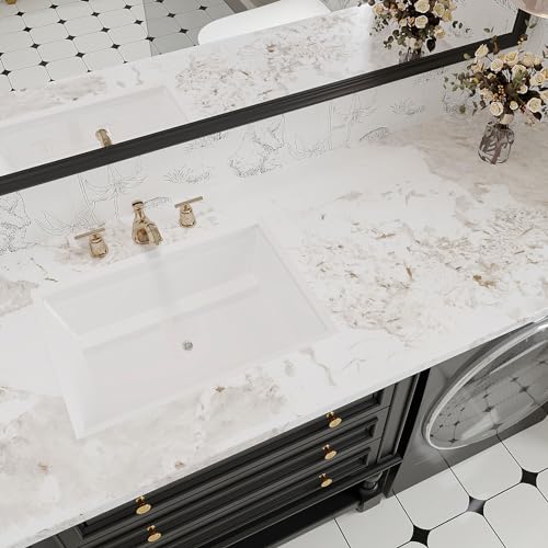 VEELIKE 354''x32'' Wide Onyx White Marble Contact Paper for Countertops Waterproof Peel and Stick Countertops Marble Wallpaper for Counter Tops Desk Walls Self Adhesive Renter Friendly Countertop Wrap - size: 32" x 354"