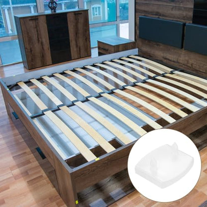 uxcell 12Pcs 55mmx9mm Plastic Bed Slat Center Caps,Bed Slat Cover - color: Clear White, size: 55mm x 9mm