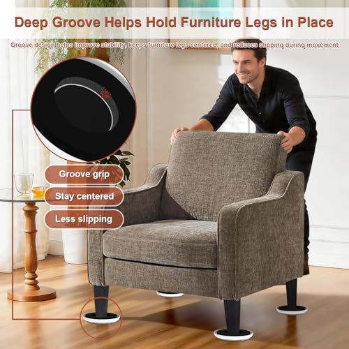 Furniture Sliders for Hardwood Floors: Multi-Surface 3-in-1 Moving Sliders - size: 4.3in Round 8+8+1Pack