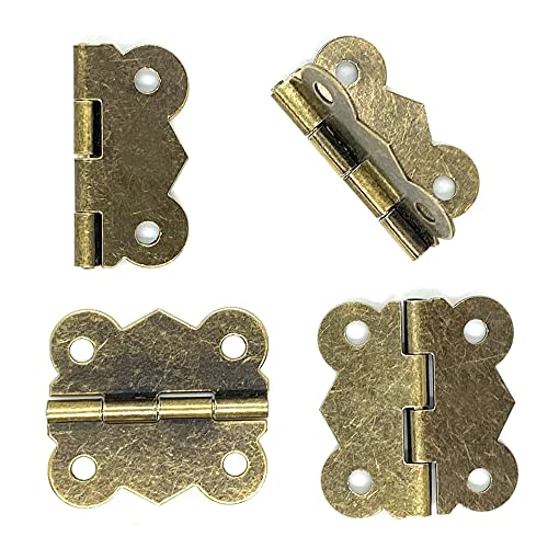 2 Sets Antique Hasp Latch Lock Hinges Corner Protector Hardware Kit