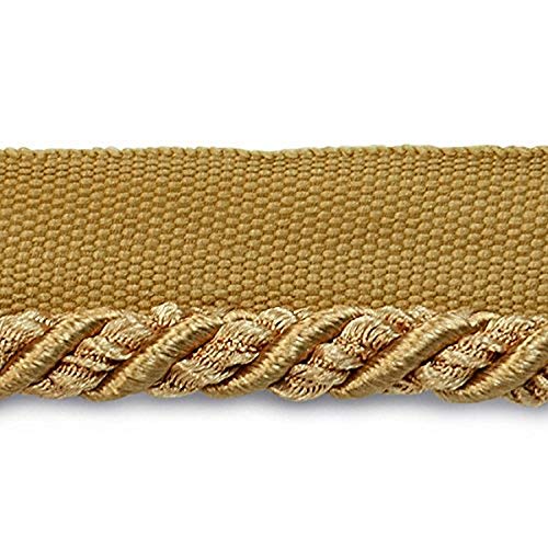 Trims by the Yard Mariel 1/4" Decorative Lip Cord Trim | Gold| (20 yard cut)
