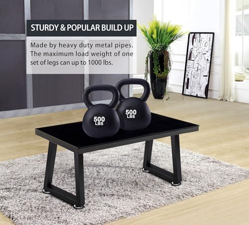 Taelakeni 16 Inch Metal Bench Legs, Heavy Duty Coffee Table Legs, Trapezoid - color: Trapezoid, size: 16 IN