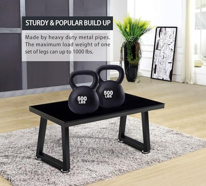 Taelakeni 16 Inch Metal Bench Legs, Heavy Duty Coffee Table Legs, Trapezoid - color: Trapezoid, size: 16 IN