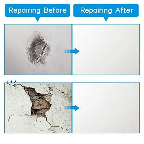Drywall Repair Patch 6 Inch 6 Pack, Safe Mend Wall Repair Self Adhesive Fiberglass Wall Repair Patch Kit, Aluminum Metal Sheetrock Ceiling Dry Wall Patch (6"x 6") - color: 6*6 INCH