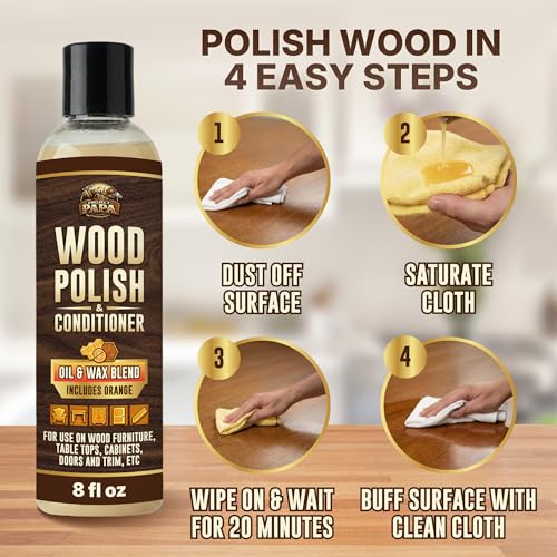 Beeswax Wood Polish and Conditioner with Orange Oil, Natural Shine, 8 oz - size: 8 Fl Oz (Pack of 1)