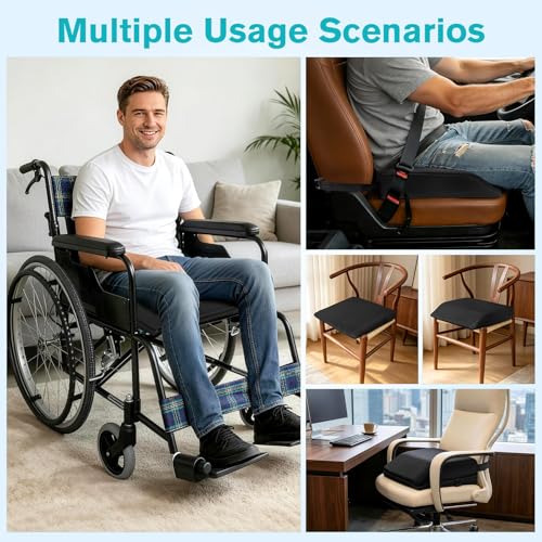 Memory Foam Wedge Post Hip Surgery Cushion, Adjustable Height