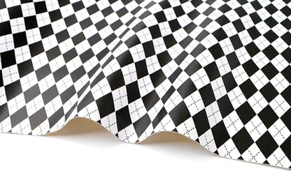 Wento Soft Faux Leather Rolls 15” x 54” Rhombus PU Leather Sheets Roll Very Suitable for Leather Crafts,Covers，Holster,Wallet - color: Rhombus