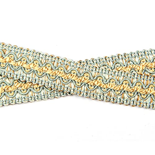 BEL AVENIR Braid Trim 0.78 inch 6.8 Yards Blue Gimp Fabric Trim - color: Blue