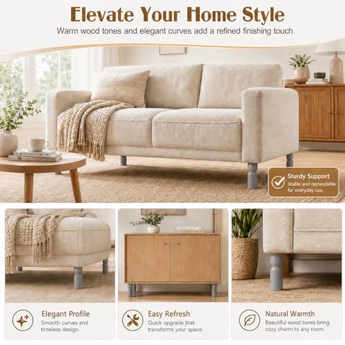 5.1 Inch wooden legs for furniture set of 4 Wood Furniture Legs Couch Feet Colorful Round Sofa Furniture Replacement Solid Wood Furniture Feet for Couch Bed Chair Cabinet Bookcase Dresser Ottoman - color: Grey