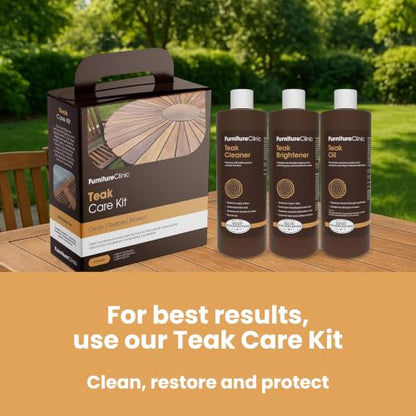 Furniture Clinic Teak Cleaner, Cleans Dirt, Lifts Stains & Preps for Oil