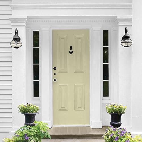 Glidden Total Exterior Paint & Primer All-in-One, Canary Grass/Green, Semi-Gloss, 1 Gallon - color: Canary Grass, size: 128 Fl Oz (Pack of 1)