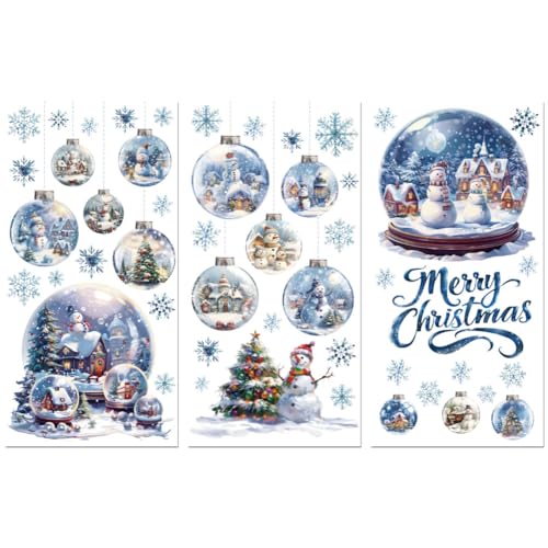 Peacoblue Christmas CrystalBall Rub On Transfers for Furniture Craft 6"x12" - style: Christmas Crystal Ball