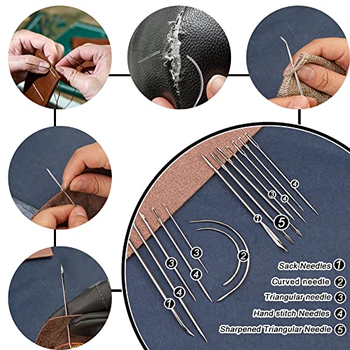 BUTUZE Leather Working Tools, Practical Leather Craft Kit - size: 66 Pcs