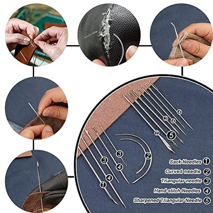 BUTUZE Leather Working Tools, Practical Leather Craft Kit - size: 66 Pcs
