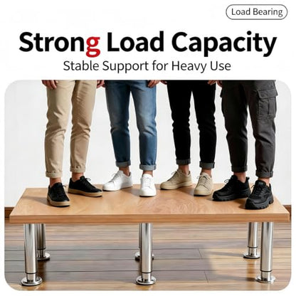 6Pcs Adjustable Silver Metal Furniture Legs 7.08-11.9Inch Cabinet Desk Sofa - color: Silver, size: 7.08"-11.9"-Set of 6