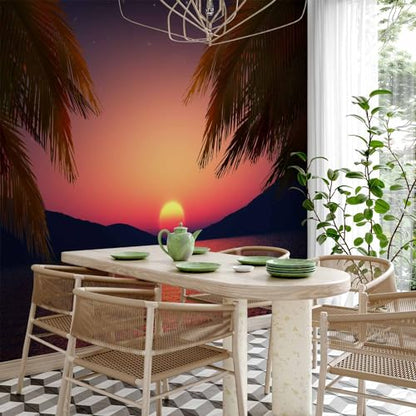 artgeist - Peel and Stick Wall Mural, Living Room Tropical Island 96x69 in - color: #13, size: 69"x96"