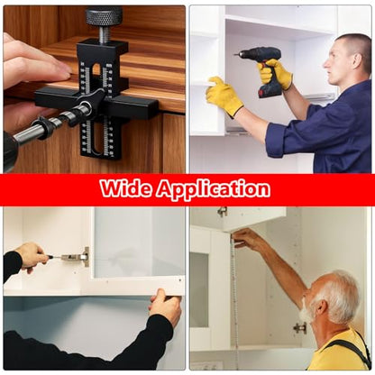 2 in 1 Cabinet Door Installation Jig Adjustable Hinge Drill Locator Tool