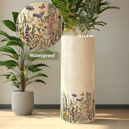 WANDIC 3 Sheets Rub On Transfer Stickers, Wild Flowers and Plants Pattern Waterproof Decals Furniture Craft Embellishments for DIY Scrapbooking Photo Albums,15 * 30cm - color: Wild Flower