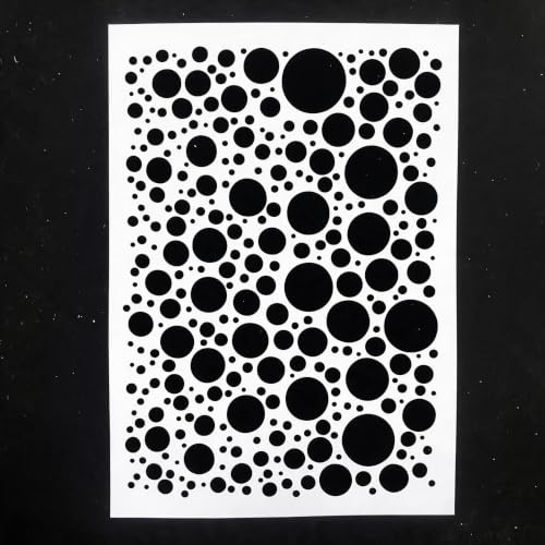 TIAMECH A4 Reusable Polka Dot Stencil for Painting - style: Polka Dot
