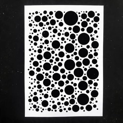 TIAMECH A4 Reusable Polka Dot Stencil for Painting - style: Polka Dot