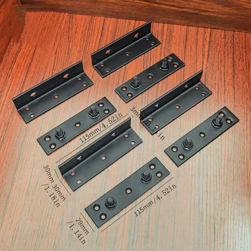 Bed Rail Brackets Bed Frame Hardware Black - color: Black, size: Medium